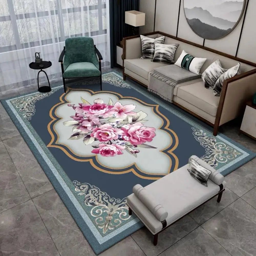 Traditional Crystal Velvet Tea Room Rugs - Chinese Style