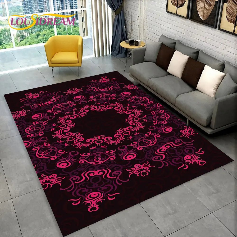 Bohemian style geometric design Area Rug for living room