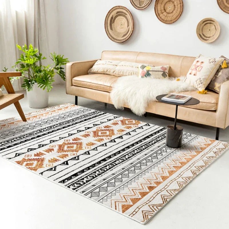 Moroccan Room Special Floor Mat Non-Slip Boho Carpet - Rectangle Rugs