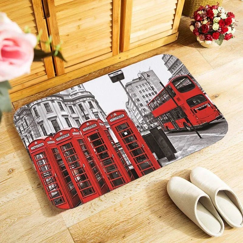 Vintage London Call Box Outdoor/Indoor Premium Rugs