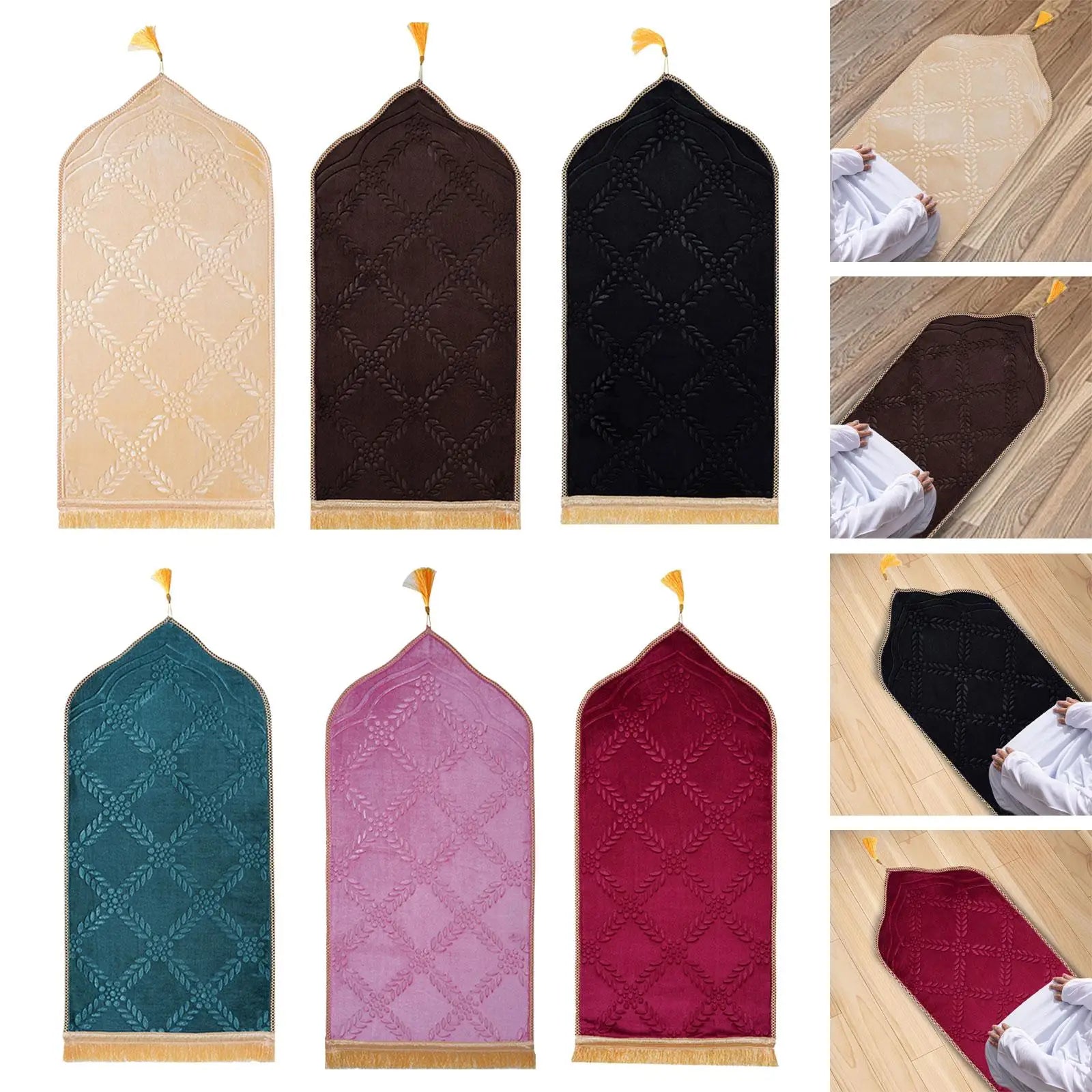 Elegant Traditional Soft Carpet for Travel - Thick Muslim Prayer Rug