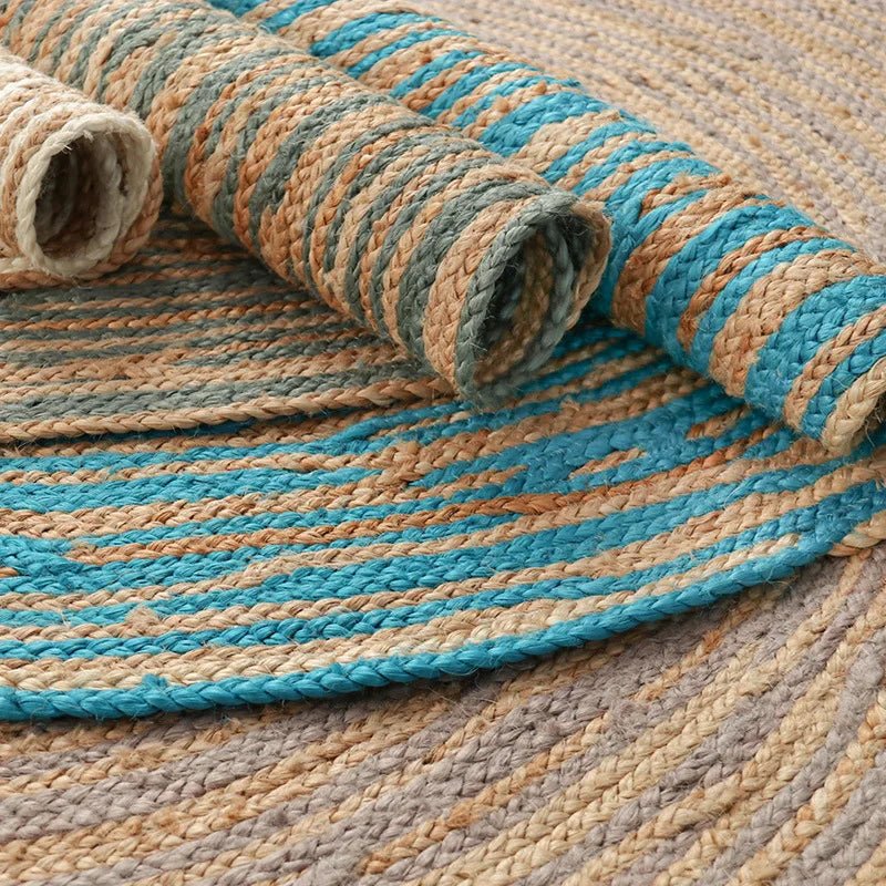 High Quality Natural Jute Traditional Hand Knitting Rug - Wilton Design