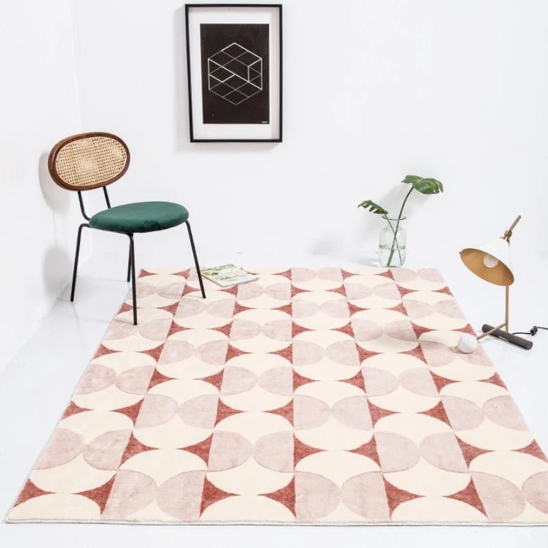 Thickend Non-slip Nordic Style Geometric Rug for Bedroom Decor