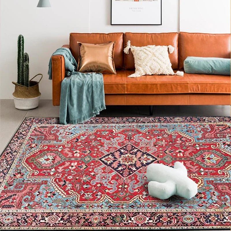 Non-Slip Absorbent Boho Morocco Ethnic Retro Multi Purpose Area Carpet