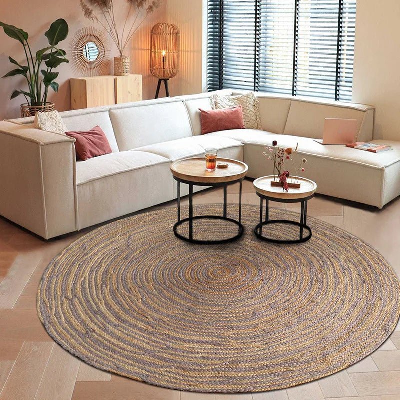 High Quality Natural Jute Traditional Hand Knitting Rug - Wilton Design