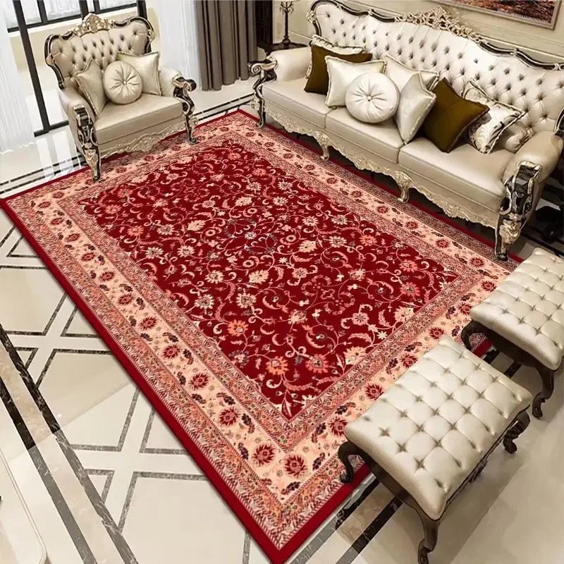 Classical Living Room Decoration Black Area Rugs In Persian Style