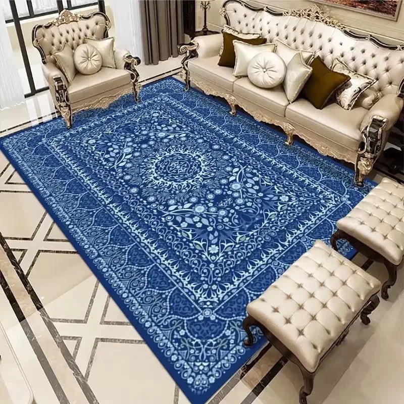 Classical Living Room Decoration Black Area Rugs In Persian Style