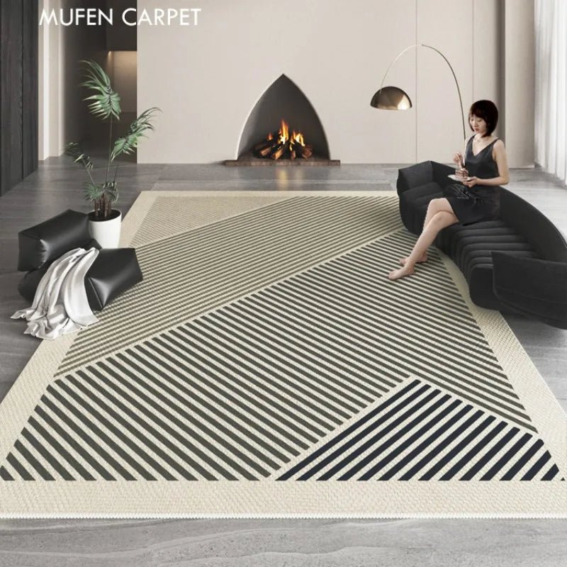 Modern Minimalist Thicken Washable Lounge Rug