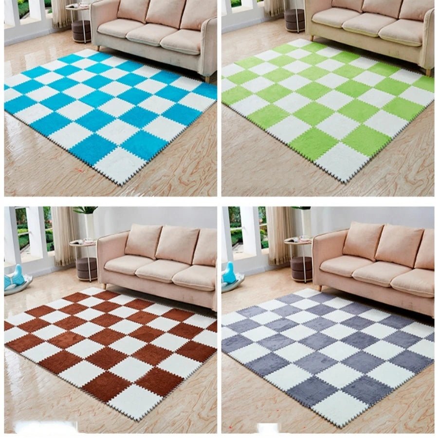 Magic Patchwork Jigsaw Splice Kids Room Soft Carpet