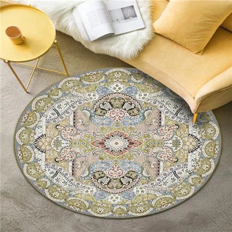 Moroccan Style Rocking Chair Floor Mat Washable Lounge Rug