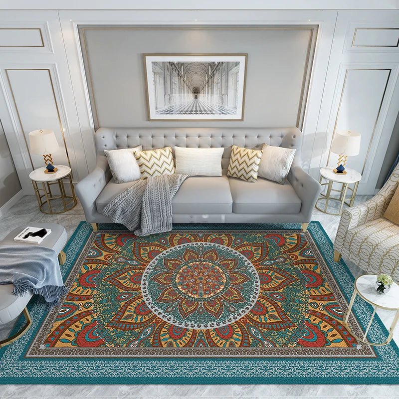 Washable Moroccan Classical Carpets for Living Room Modern Ethnic Style Rugs