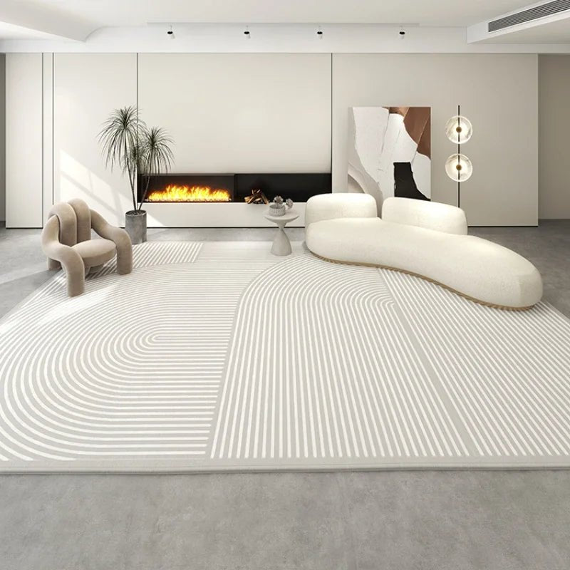 Minimalist Cream Style Luxury Living Room Large Area Rugs