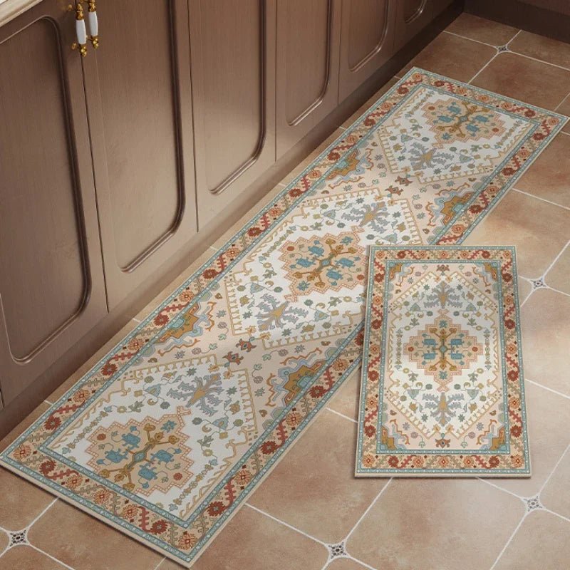 Retro Light Luxury European Kitchen Waterproof Floor Mat - Wilton Style