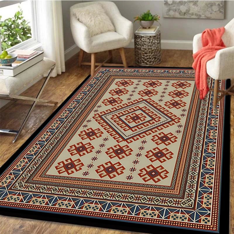 Carpets Persian Vintage Carpet for Bedroom - Non-Slip Area Rugs