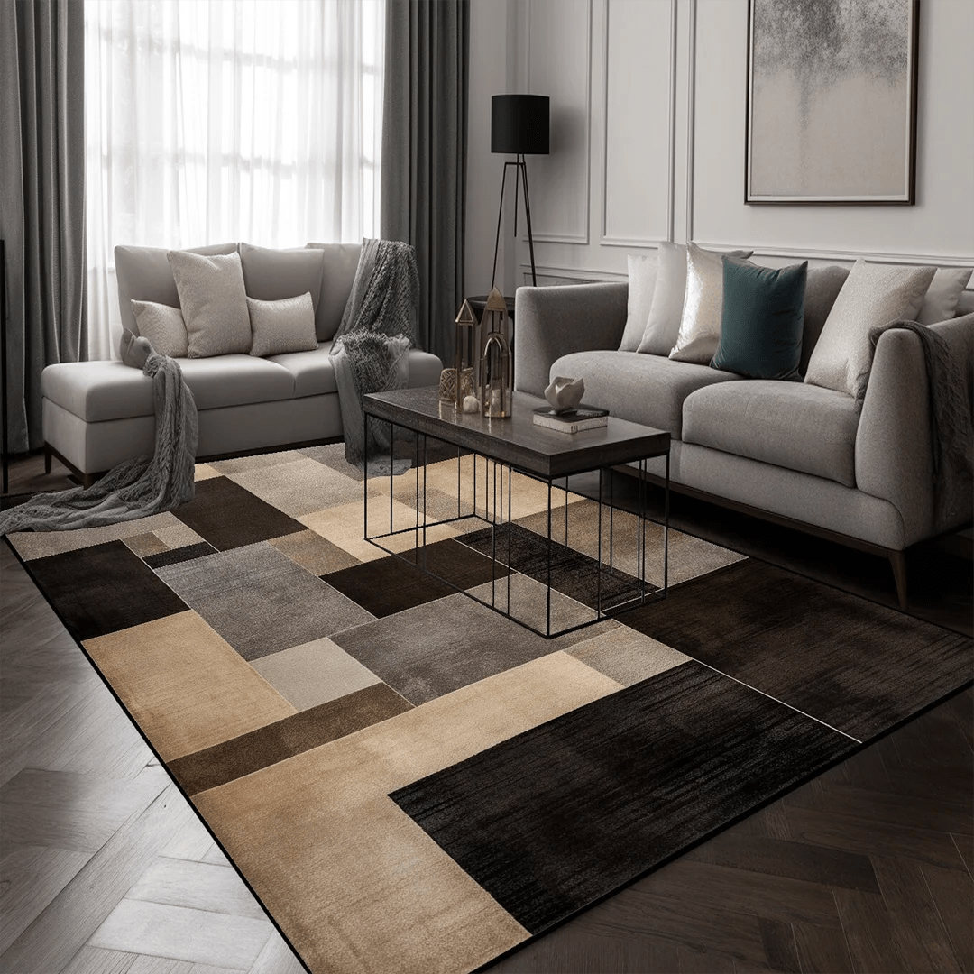 Modern carpets for living room & Sofa Area Rug - Dark Color Decor