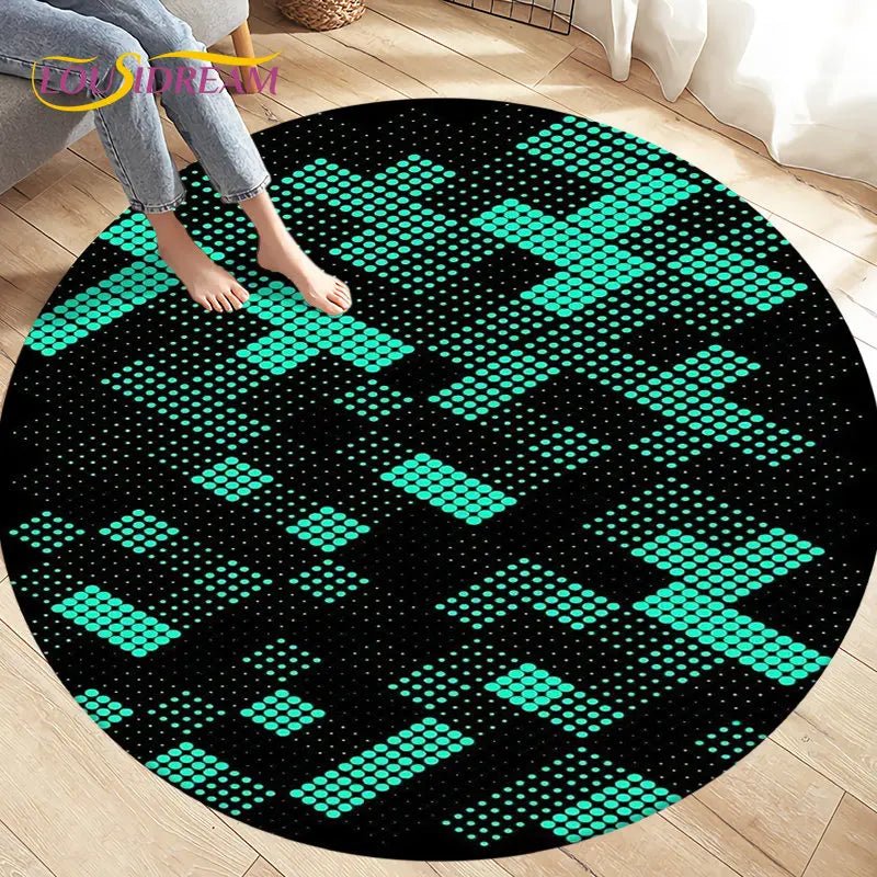 3D Abstract Geometric Visual Illusion Area Rug - Home Decor