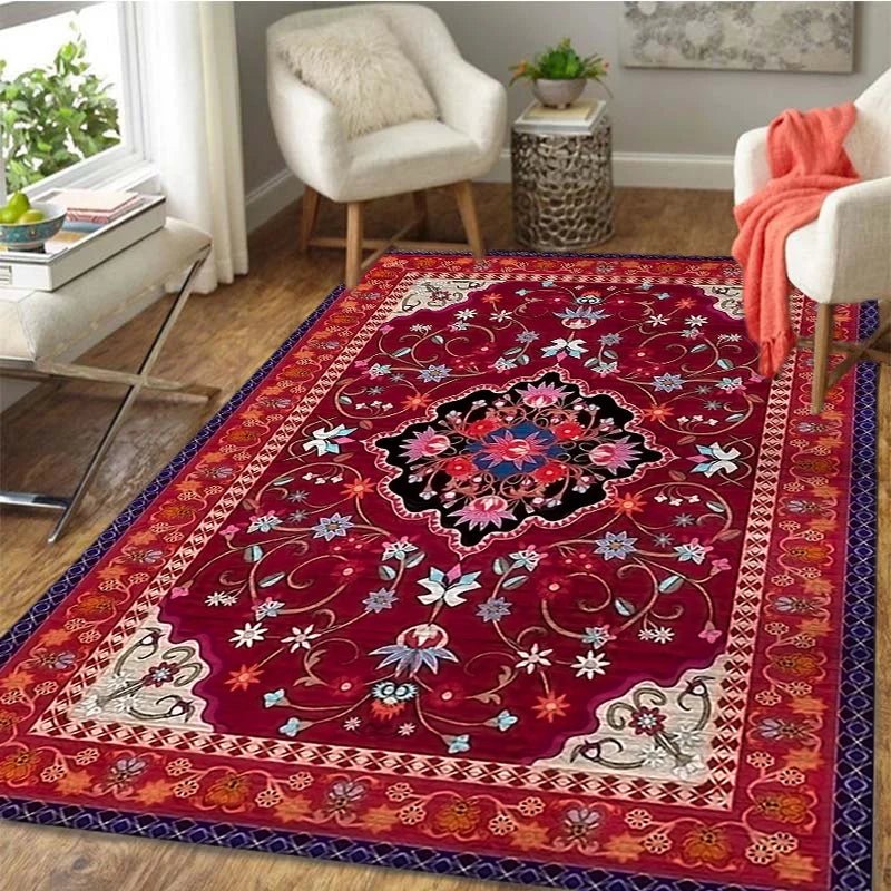 Carpets Persian Vintage Carpet for Bedroom - Non-Slip Area Rugs