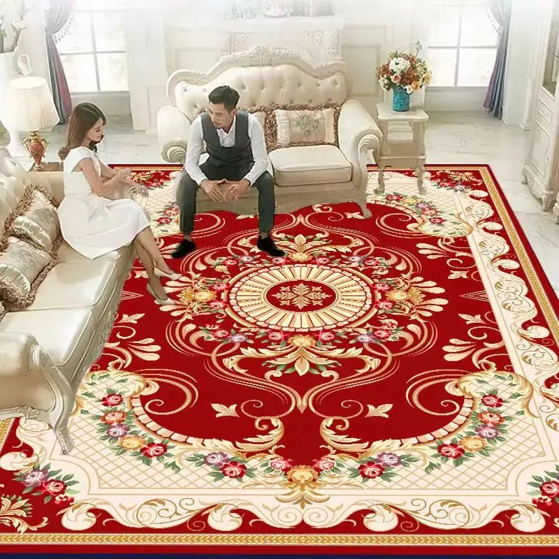 Persian Style Rectangle Area Rugs - Soft Non-Slip Bedroom Study Mats