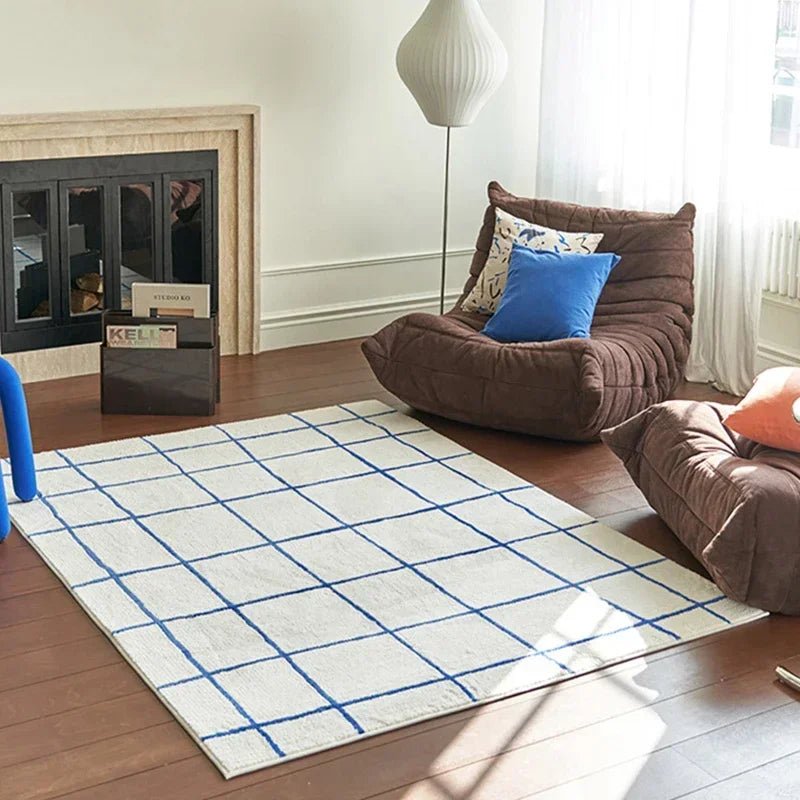 Simple style Plaid soft Living Room Rug - Home Decor