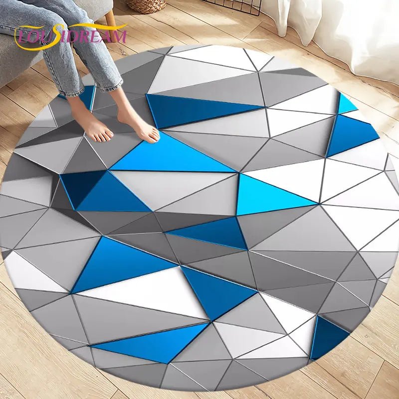 3D Abstract Geometric Visual Illusion Area Rug - Home Decor