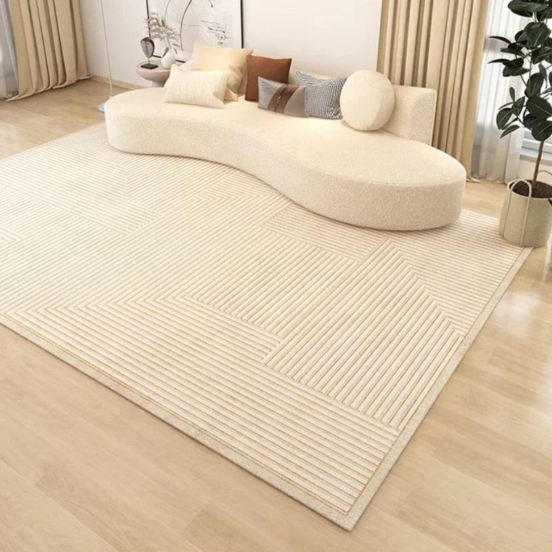 Minimalist Cream Style Luxury Living Room Large Area Rugs