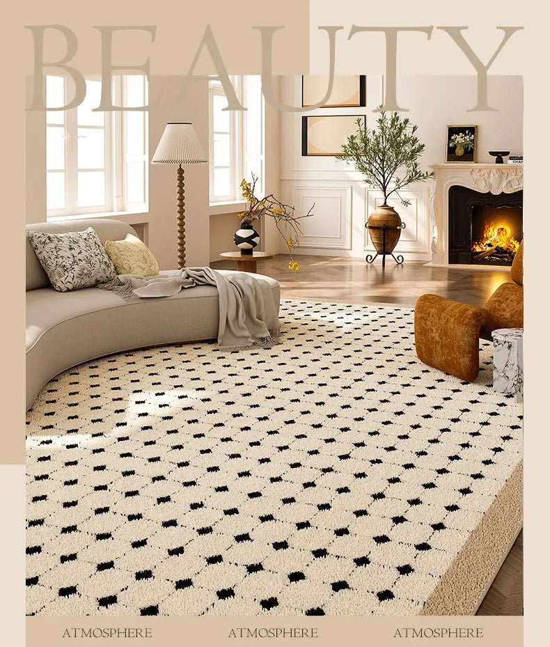 Modern Fluffy Bedroom Decoration Thick Large Area Rug