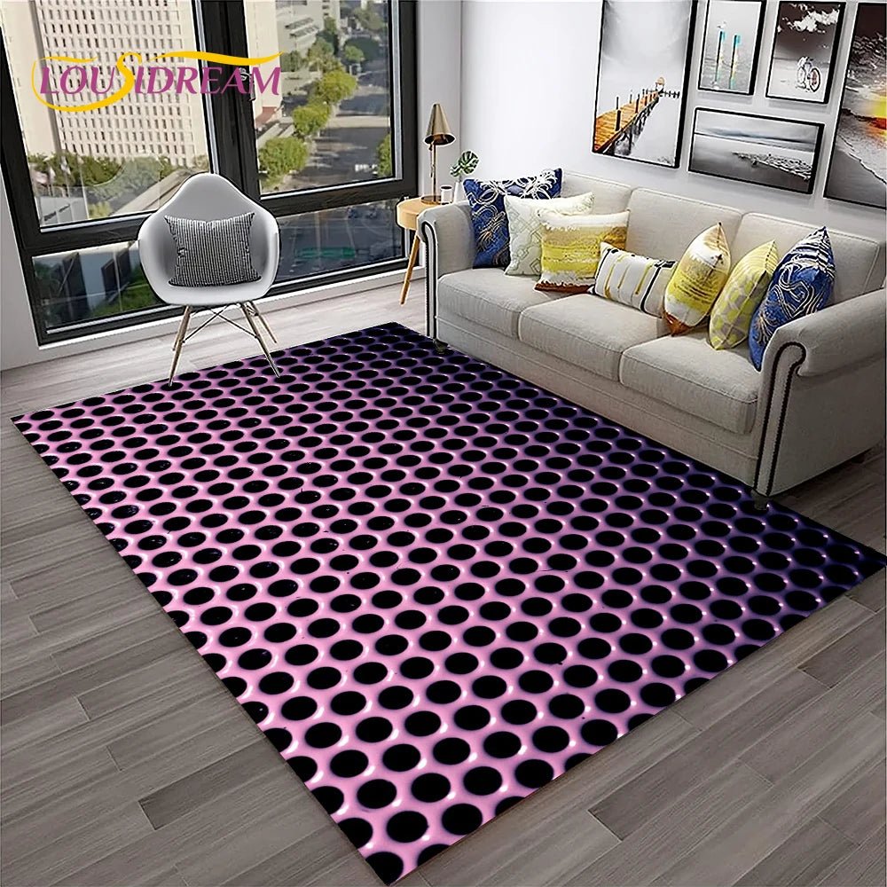 Simple Metal Mesh Geometric Luxury Carpet Rug for Home Living Room