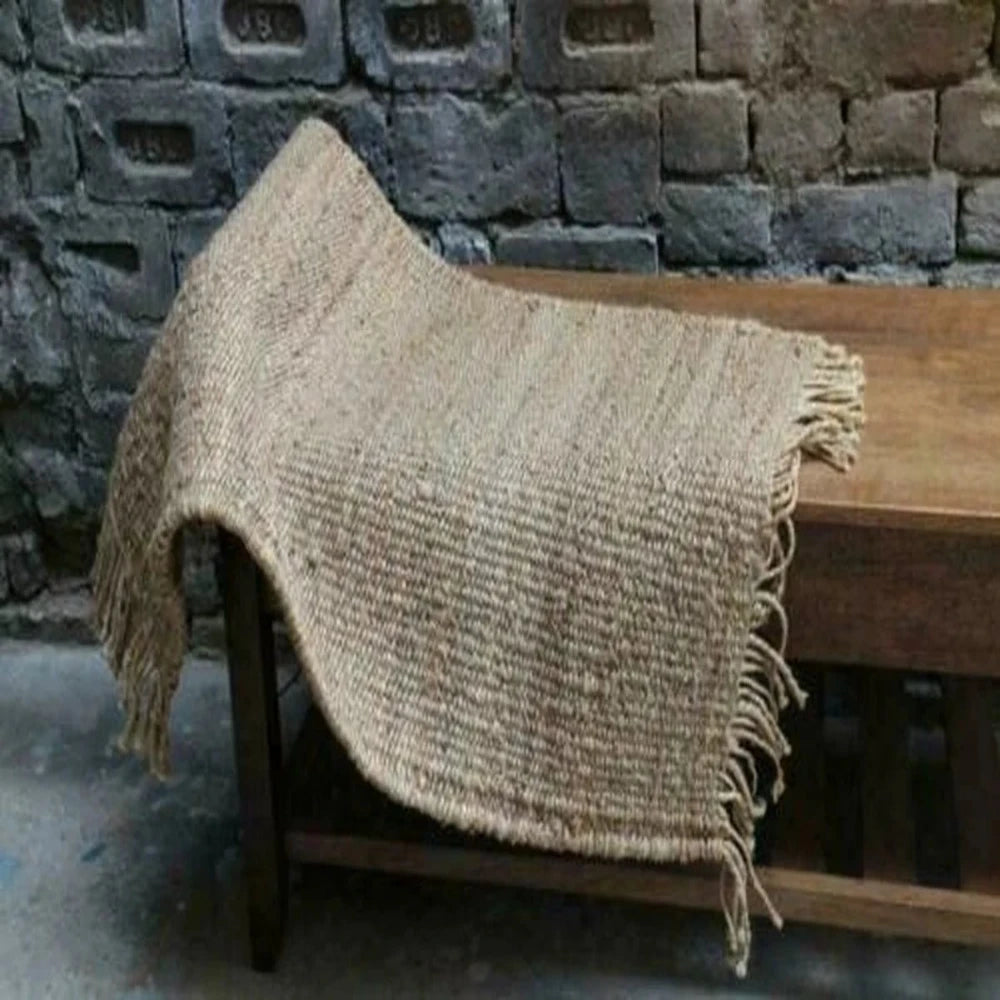 Jute Loop Braided Style - Area Rug Runner 100% Natural