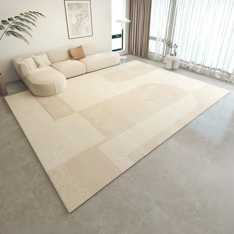 Minimalist Cream Style Luxury Living Room Large Area Rugs