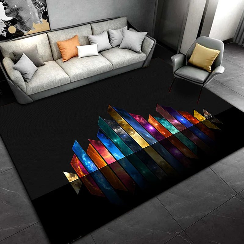 modern Style Black Living Room Bedroom Sofa Doormat Decoration