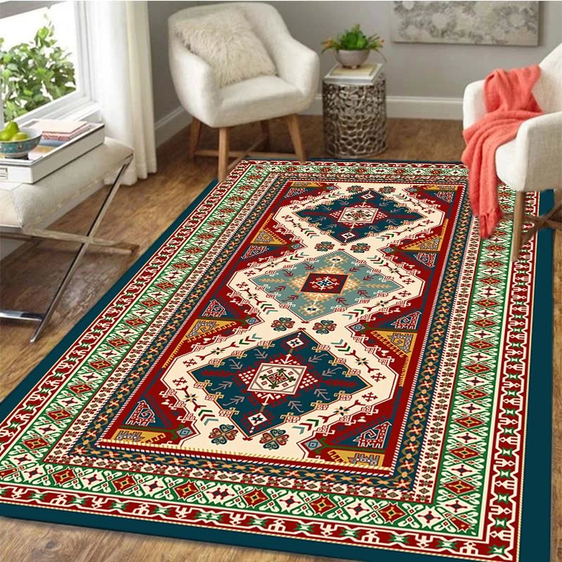 Carpets Persian Vintage Carpet for Bedroom - Non-Slip Area Rugs