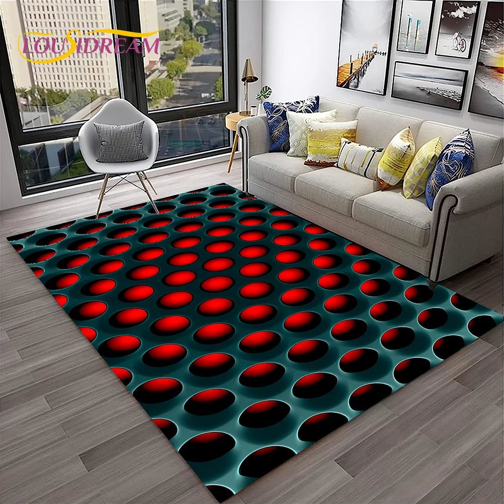 Simple Metal Mesh Geometric Luxury Carpet Rug for Home Living Room