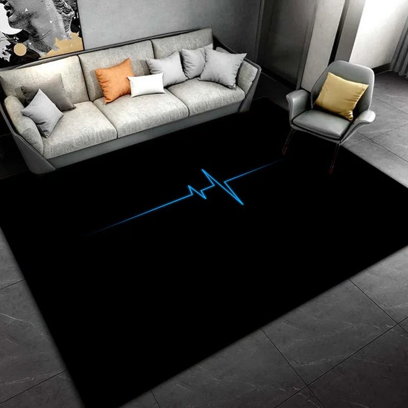 modern Style Black Living Room Bedroom Sofa Doormat Decoration