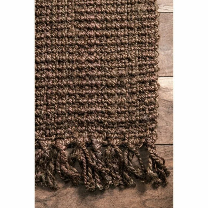 Jute Carpet Mat Natural Rectangle Chunky Loop Runner Rug