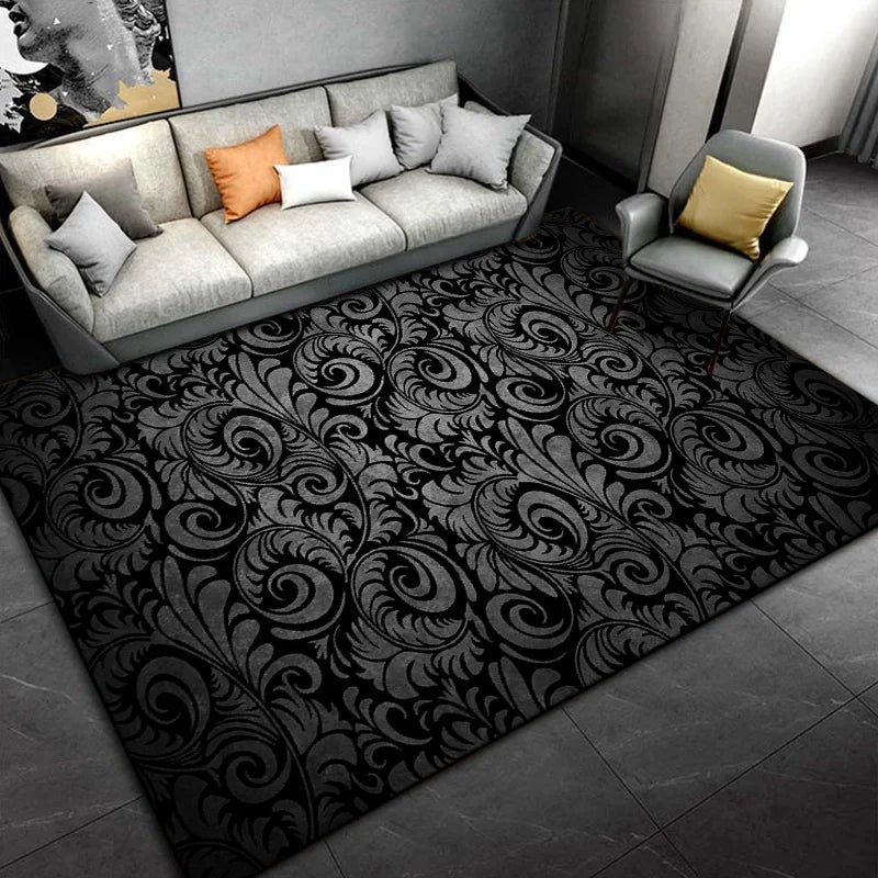 modern Style Black Living Room Bedroom Sofa Doormat Decoration