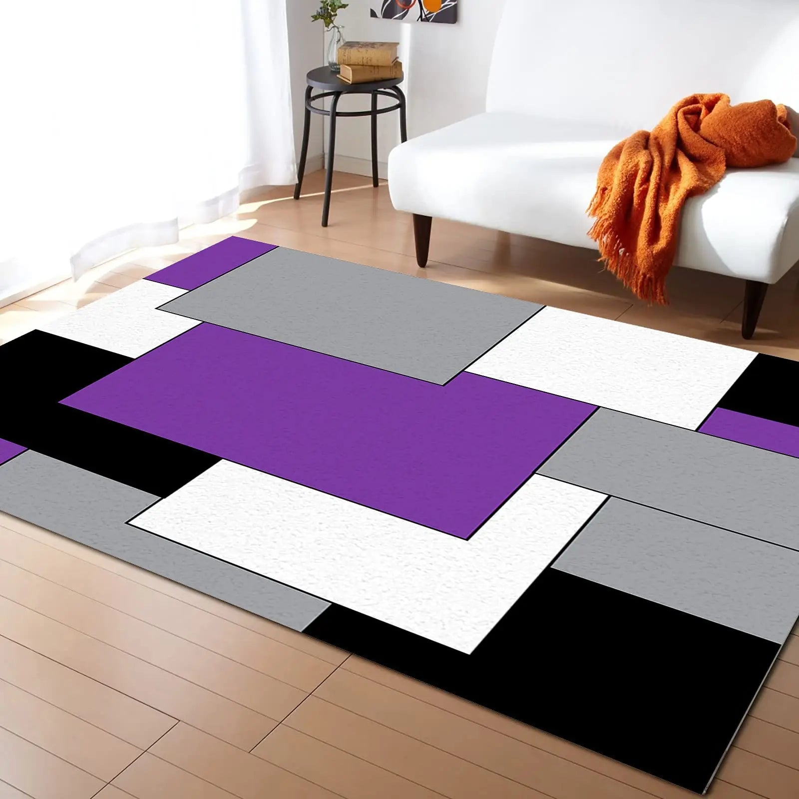 Abstract Geometric Area Rugs Indoor Non-Slip Rectangle Rug