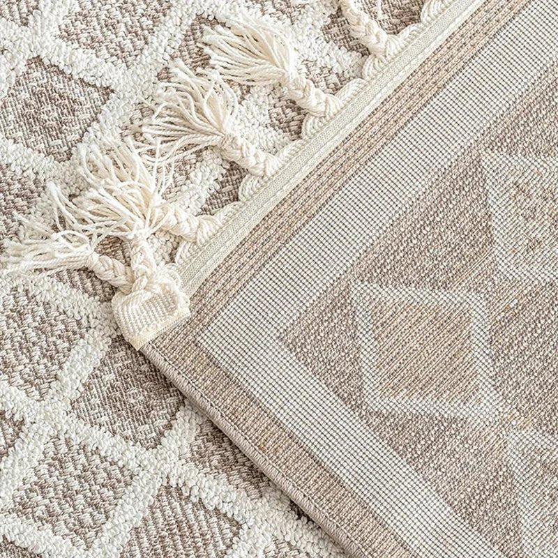 Tassel Woven Simple Home Decorative Morocco Large Area Rug