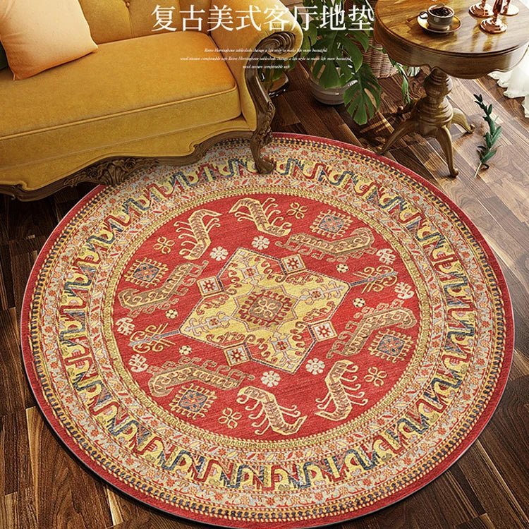 Moroccan Style Rocking Chair Floor Mat Washable Lounge Rug