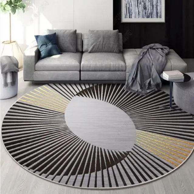 Nordic Geometric Round Carpets for Living Room - Washable Square Rugs