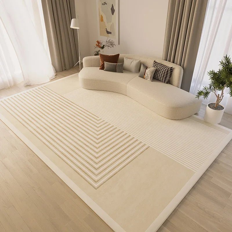 Minimalist Cream Style Luxury Living Room Large Area Rugs