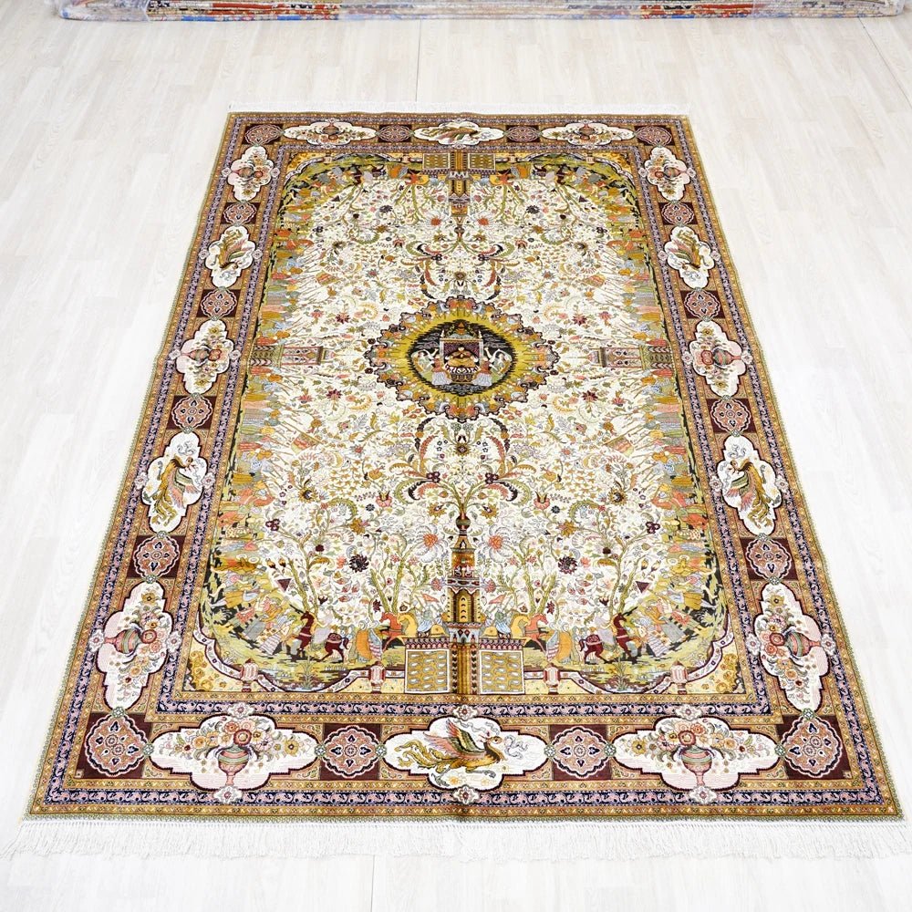 Traditional Handmade Persian Multi Purpose Rugs - Turkish Antique Silk