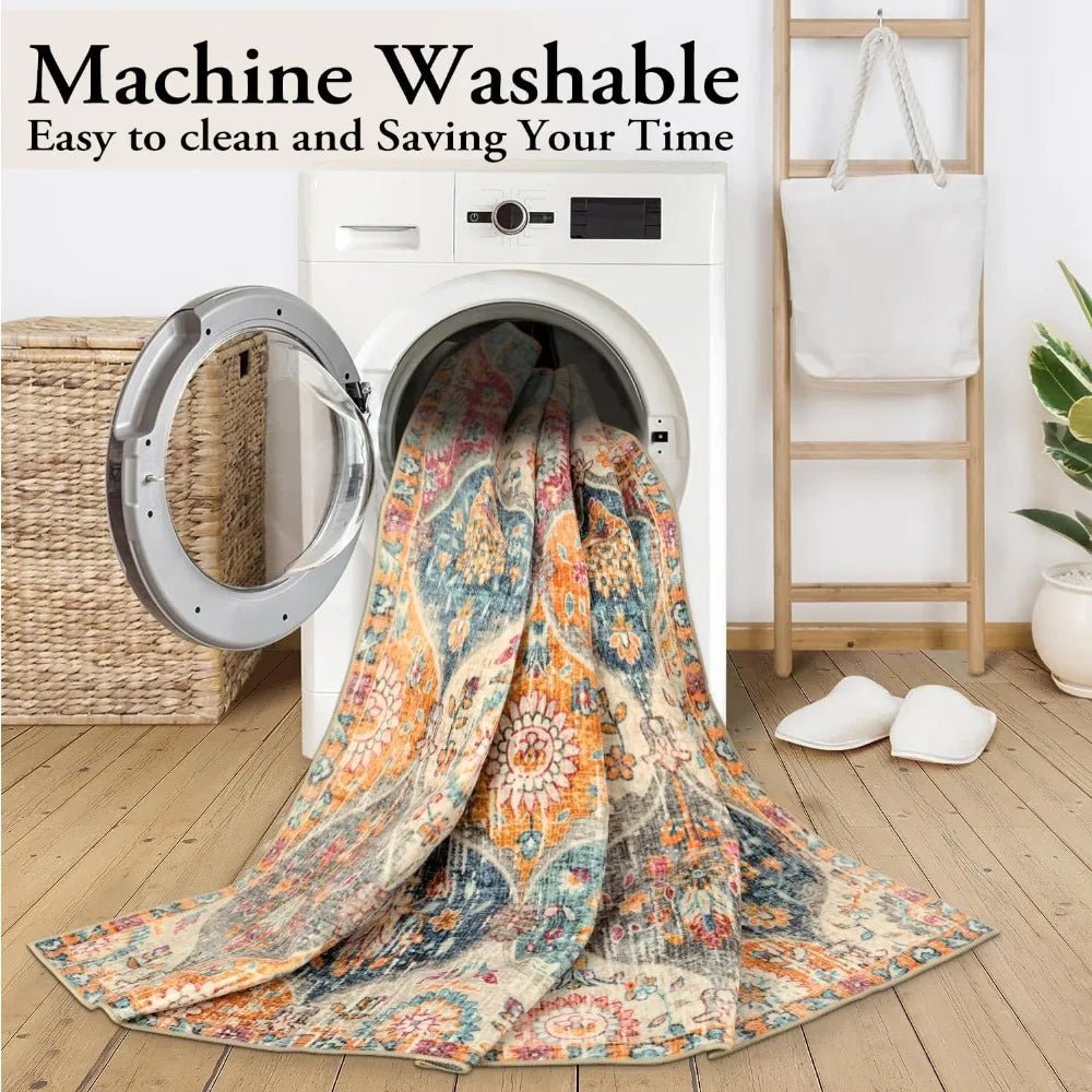 Oriental Non-slip Washable Non Shedding Throw Rugs - Moroccan Inspired