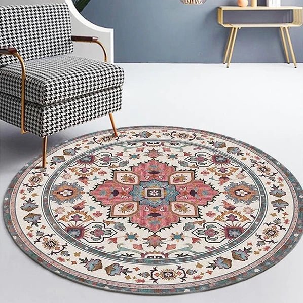 Moroccan Style Rocking Chair Floor Mat Washable Lounge Rug