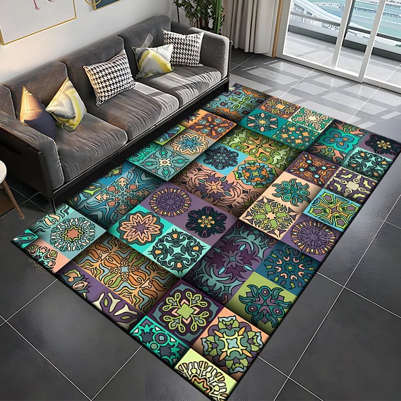 Mandala Geometric Flower Print  Event Area Rugs