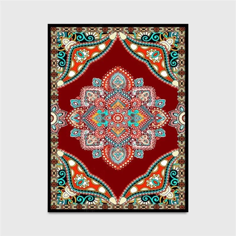 Non-Slip Absorbent Boho Morocco Ethnic Retro Multi Purpose Area Carpet