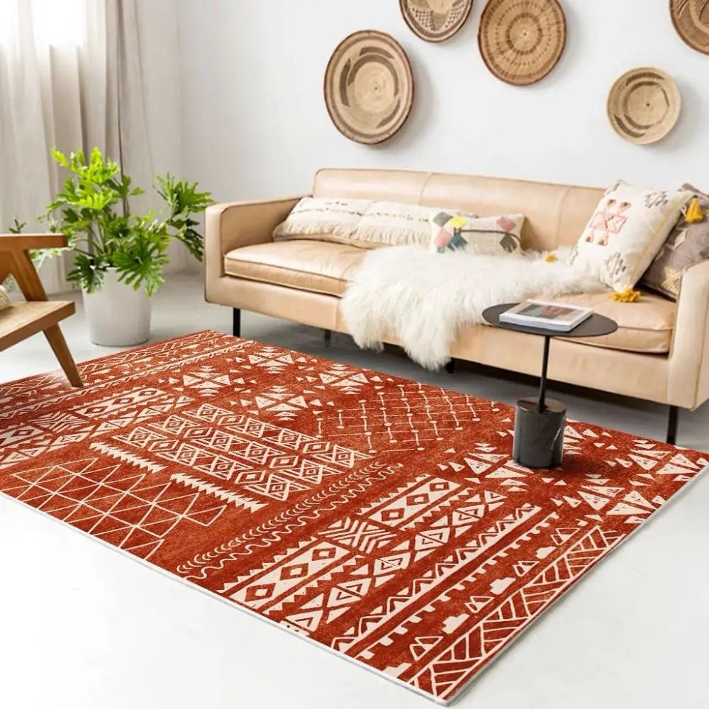 Moroccan National Style Crystal Velvet Living Room Floor Mat