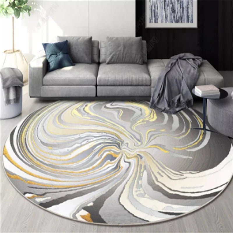 Nordic Geometric Round Carpets for Living Room - Washable Square Rugs