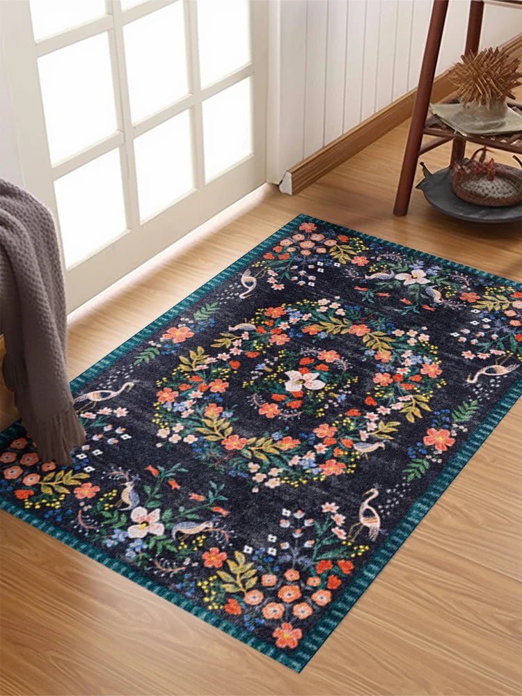 Art Floral Carpet Bohemian Style Luxury Large Area & Living Room Decoration Rugs