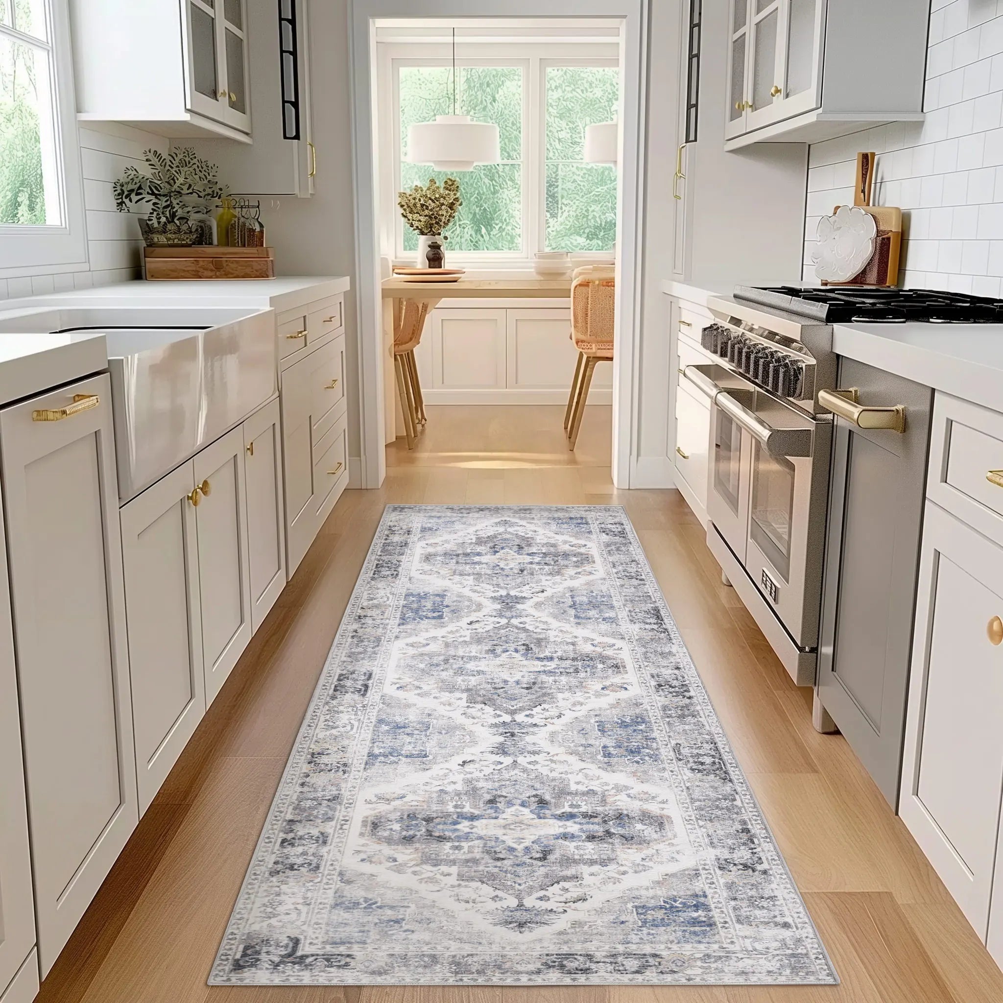 Traditional Area Rug Foldable for Kitchen Living Room - Home Decor