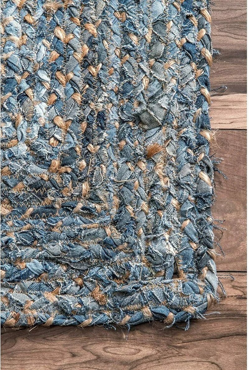 Denim Braided Style Outdoor Classic Modern Rugs - Handmade Home Decor